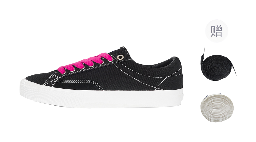 Ollieskate Slip Resistant Shock Absorbers Lightweight Low top Skateboard Shoes Unisex Black 