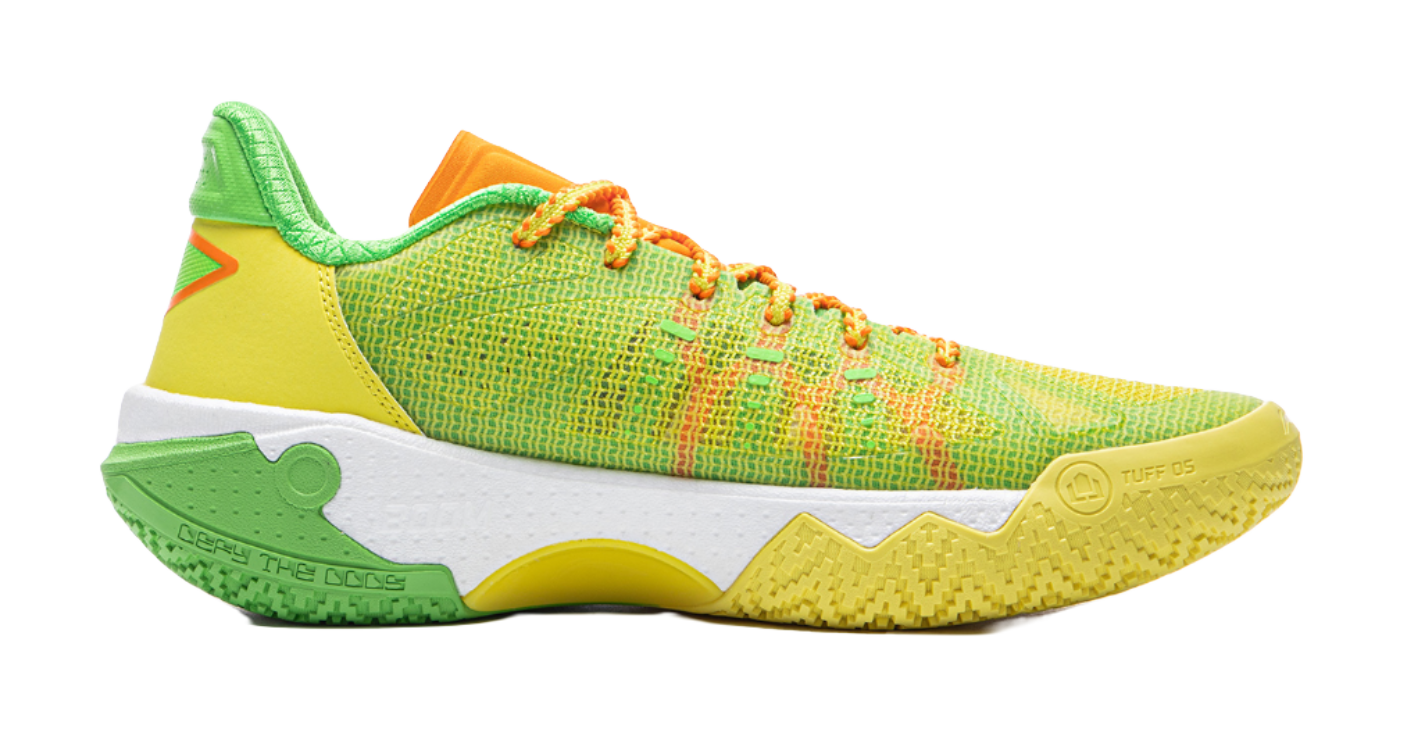 LiNing Jie Ao 2 Cushioning Anti Slip And Wear Resistant Rebound Low Top Outdoor Basketball Shoes Mens Yellow Green  VJSNEAKER