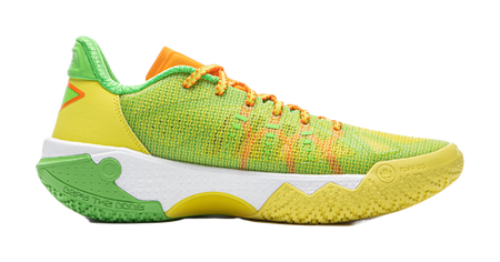 LiNing Jie Ao 2 Cushioning Anti Slip And Wear Resistant Rebound Low Top Outdoor Basketball Shoes Mens Yellow Green  VJSNEAKER