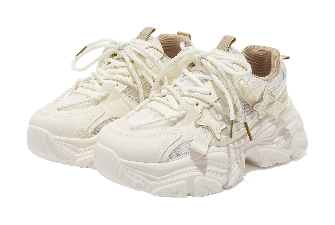 Warrior Cushioning, Abrasion Resistant, Breathable, Lightweight Low top Chunky Sneakers Women's 