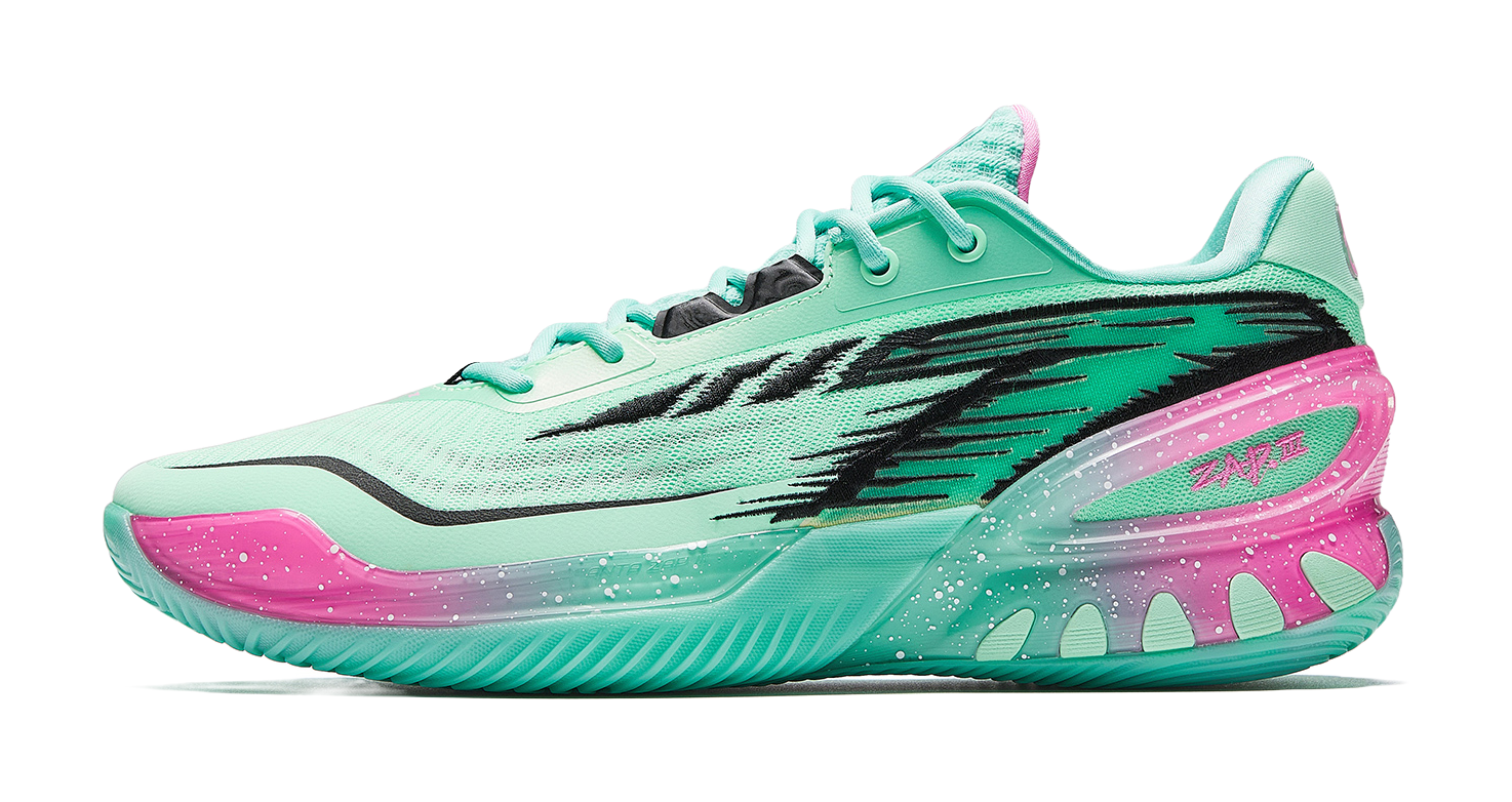 Anta Zap 3 Low top Basketball Shoes Mens Green Pink  vjsneaker.com
