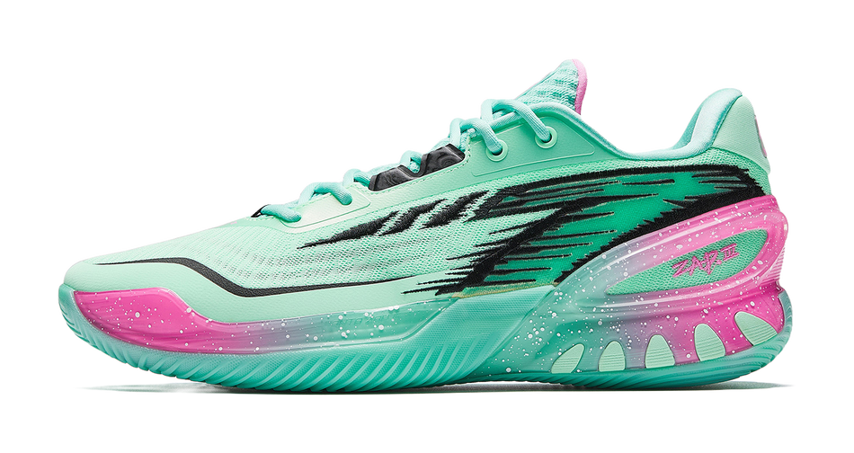 Anta Zap 3 Low top Basketball Shoes Mens Green Pink  vjsneaker.com