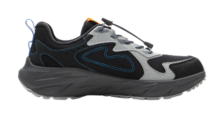 Li Ning Children's Outdoor Synthetic Leather Fashion, Leisure, Versatile, Simple Children's Outdoor Shoes Black and Grey Unisex  VJSNEAKER