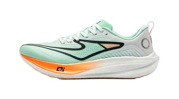Erke Dust 3.0 Cushioning Anti-Slip And Wear-Resistant Low-Top Running Shoes Men's Elk White Cyan Willow Green 
