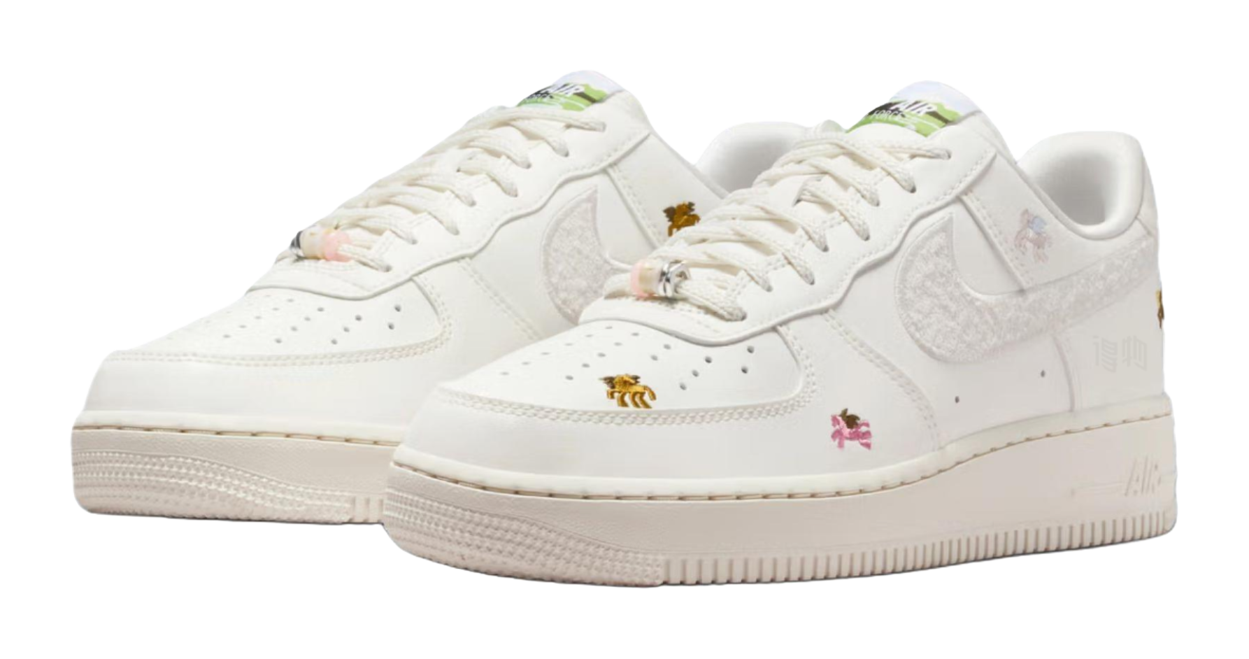 Nike Air Force 1 Breathable Low top Skateboard Shoes Womens White  vjsneaker.com