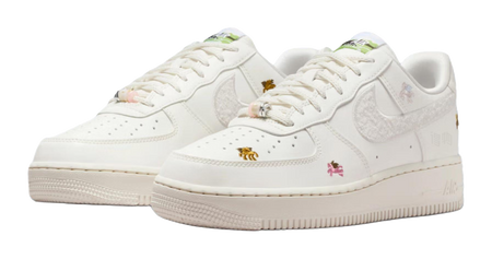 Nike Air Force 1 Breathable Low top Skateboard Shoes Womens White  vjsneaker.com