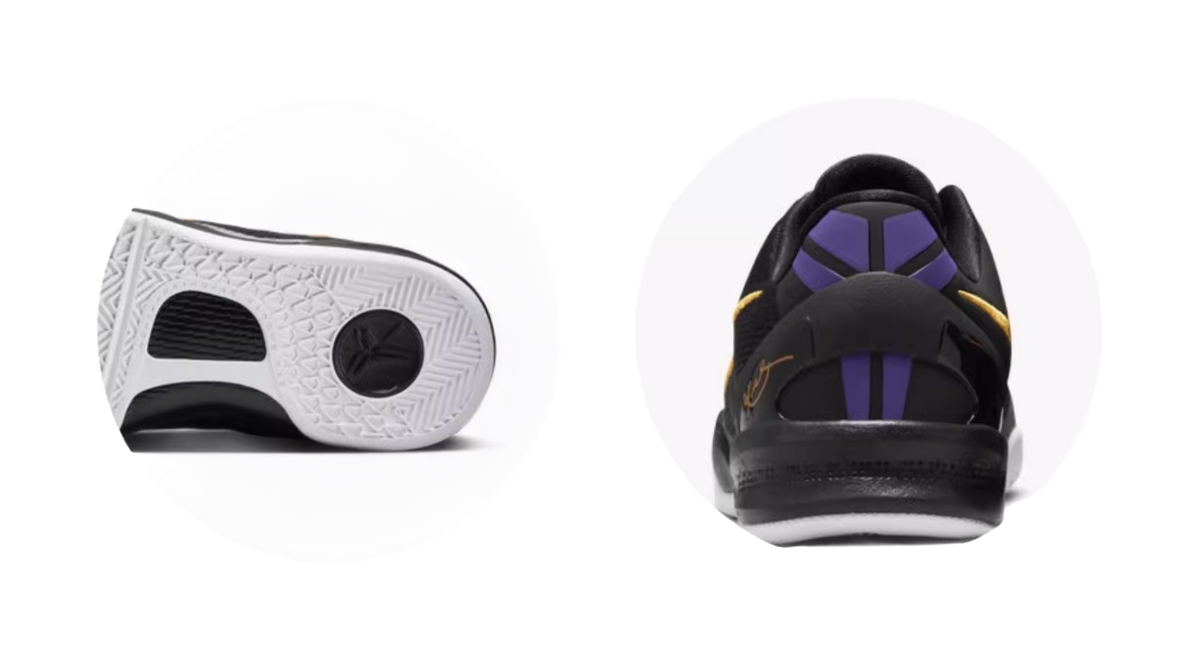 Nike Kobe 8 Abrasion Resistant Low top Childrens Basketball Shoes Black Unisex  vjsneaker.com