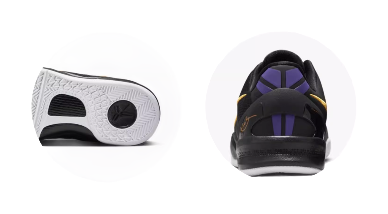 Nike Kobe 8 Abrasion Resistant Low top Childrens Basketball Shoes Black Unisex  vjsneaker.com