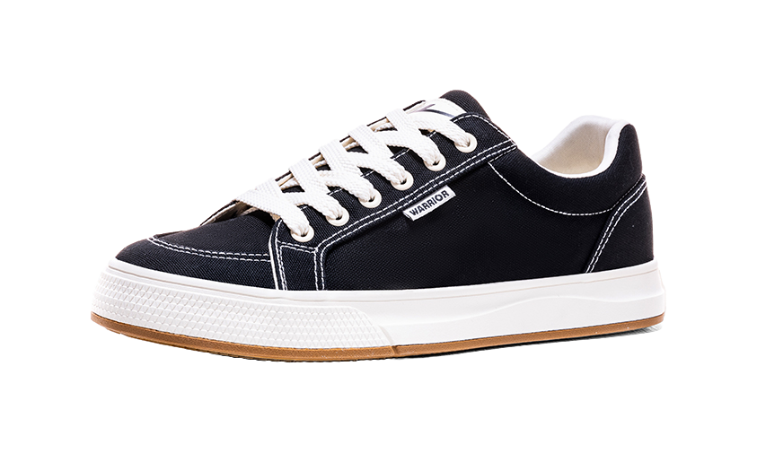 Warrior Slip Resistant, Abrasion Resistant, Breathable Low top Canvas Shoes Unisex Black 