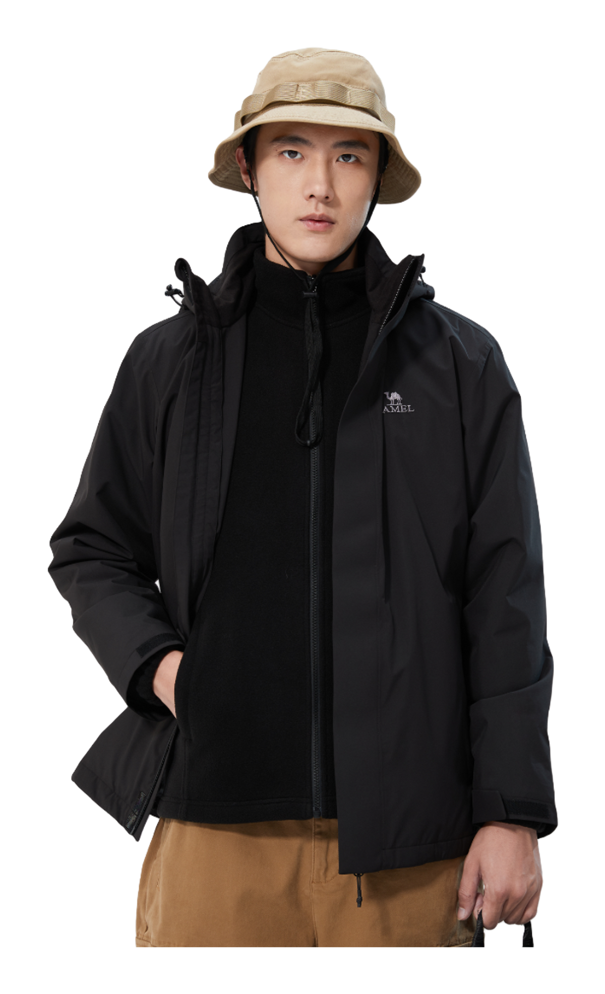 CAMEL All weather Windbreaker Jacket Mens  vjsneaker.com