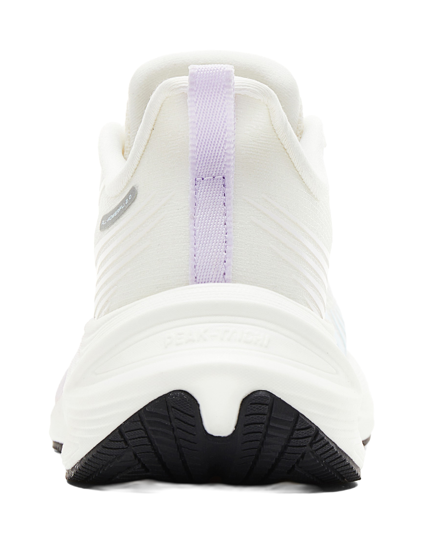 PEAK Shock Absorbers Slip Resistant Abrasion Resistant Lightweight Low top Running Shoes Women's Ivory Purple 