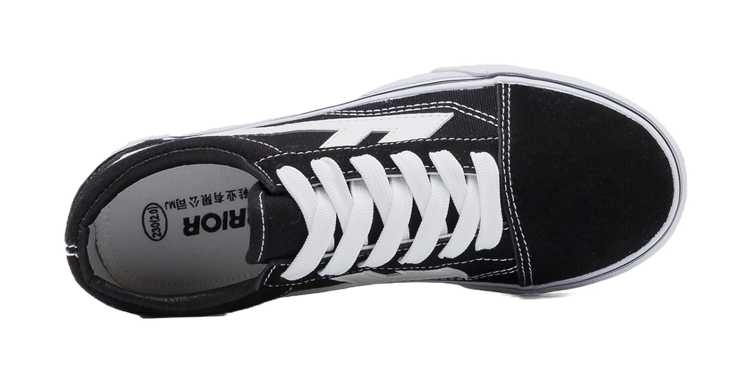 Warrior Slip Resistant, Abrasion Resistant, Breathable, Lightweight Low top Canvas Shoes Unisex Black White 