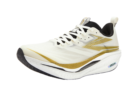 361° Flame 4 ET Cushioning Abrasion Resistant Breathable Low top Running Shoes Unisex White Gold  vjsneaker.com