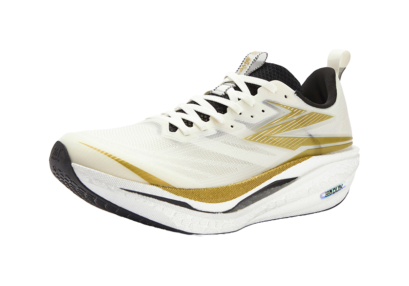 361° Flame 4 ET Cushioning Abrasion Resistant Breathable Low top Running Shoes Unisex White Gold  vjsneaker.com