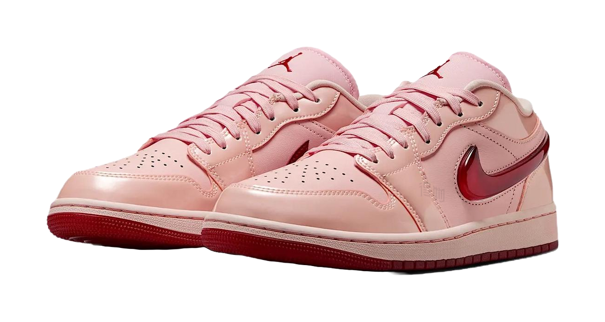 Jordan 1 Low Patent Valentines Day Womens  vjsneaker.com