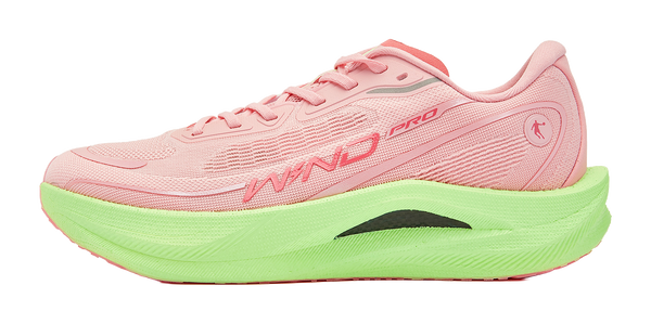 QIAODAN Strong Winds 2.0 PRO Running Shoes Men's Low top Honeydew Pink Gull Cyan 