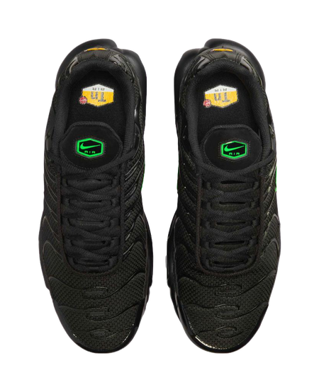 Nike Air Max Plus Abrasion Resistant Low top Training Casual Running Shoes Mens Black Green  vjsneaker.com