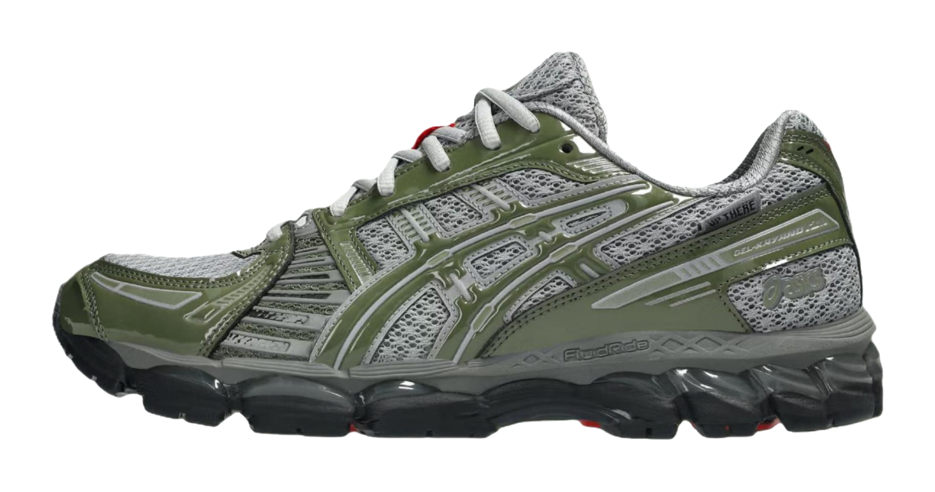 UP THERE x ASICS GEL Kayano 12.1 Abrasion Resistant Slip Resistant Low top Running Shoes Unisex Light Gray Green  VJSNEAKER