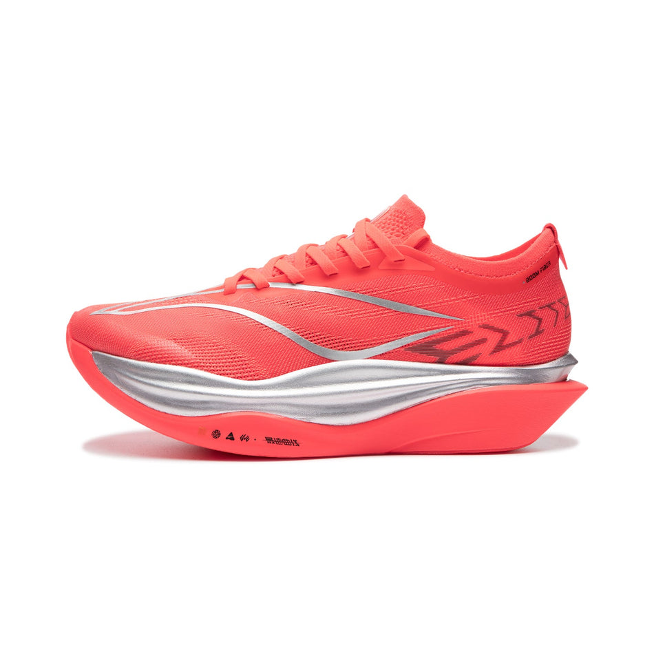 Li Ning Feidian 6 ELITE Cushioning Slip Resistant Abrasion Resistant Rebound Low top Carbon Plate Running Shoes Unisex Fluorescent Flame Red