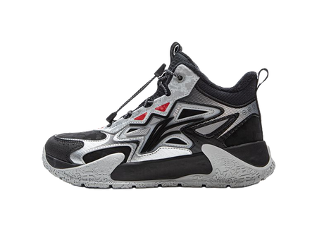 Li Ning Children's Peak V2 Velvet Shoes Autumn and Winter Mid to Large Children's Youth Cotton Shoes Anti slip Sports Shoes Children's Outdoor Shoes  VJSNEAKER