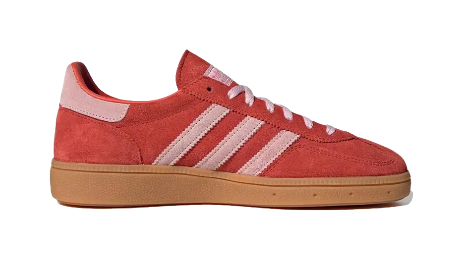 adidas originals Handball Spezial Bright Red Clear Pink Womens  vjsneaker.com