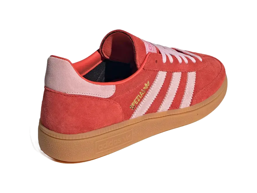 adidas originals Handball Spezial Bright Red Clear Pink Womens  vjsneaker.com