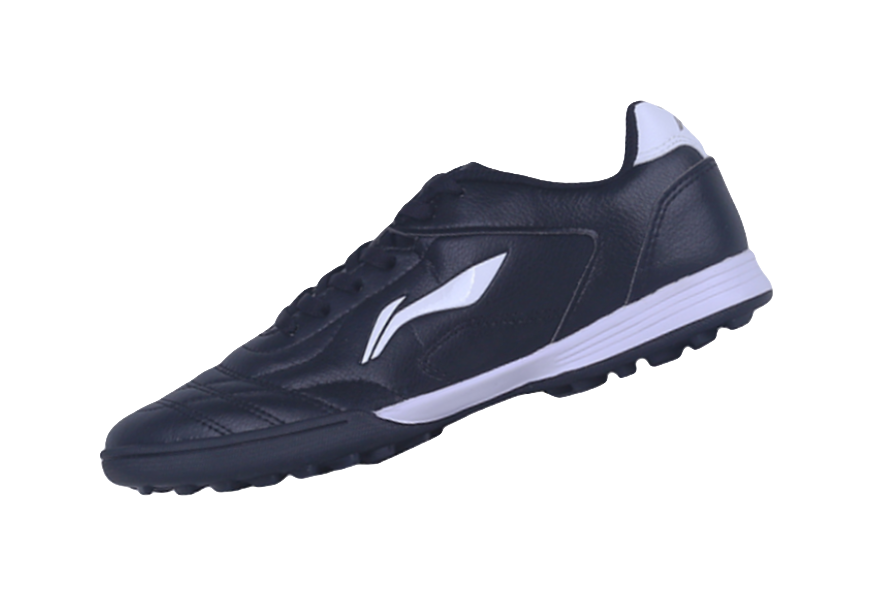 LiNing TF Broken Studs Slip-Resistant Cushioning Wear-Resistant Low-Top Soccer Shoes Black White Kids  VJSNEAKER
