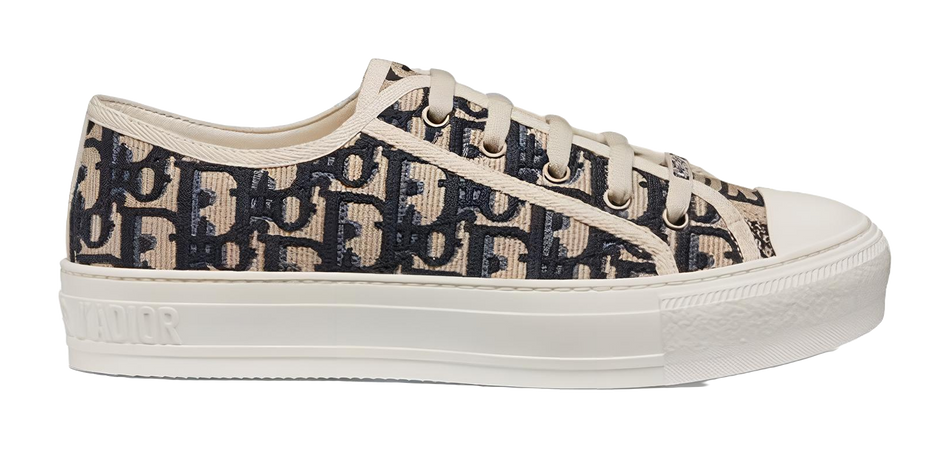 DIOR WalkNDIOR Oblique Navy Canvas Womens  vjsneaker.com