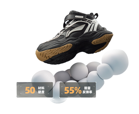 Li Ning YOUNG Sports Life Collection Synthetic Leather, Textile Slip Resistant Cushioning Abrasion Resistant Thermal  VJSNEAKER