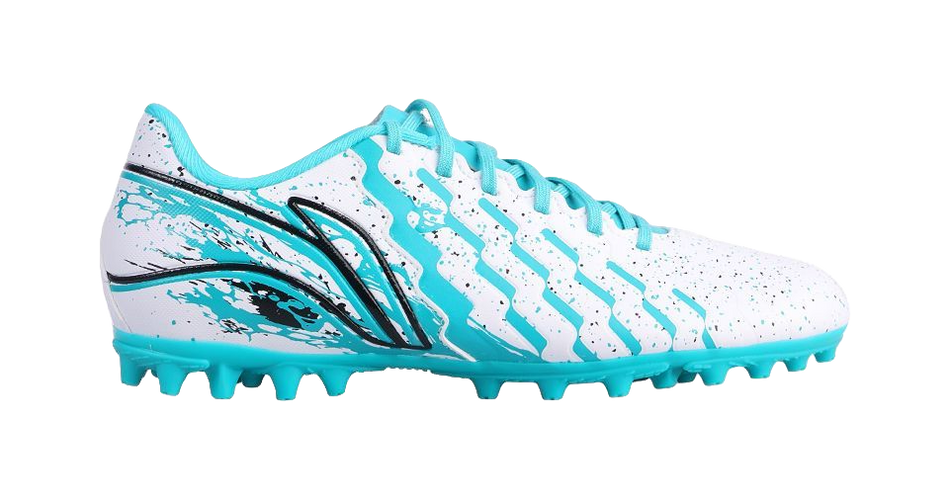 LINING YOUNG Slip Resistant, Abrasion Resistant, Breathable Low Top Kids Soccer Shoes Ice Porcelain Green  VJSNEAKER