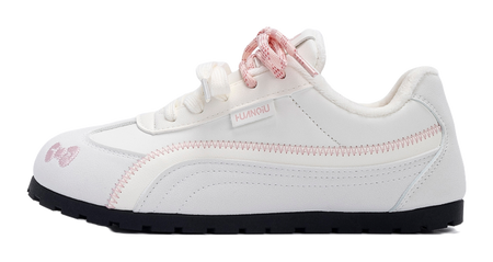 HUANQIU Synthetic Leather Coverage Height Increasing Abrasion Resistant Lightweight Low top Casual Shoes Womens  VJSNEAKER