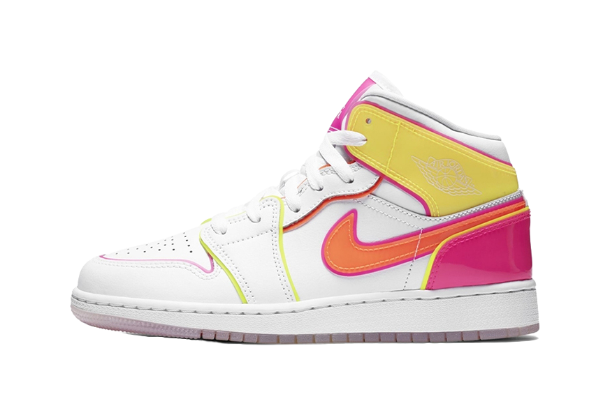 Jordan 1 Mid Edge Glow GS  vjsneaker.com