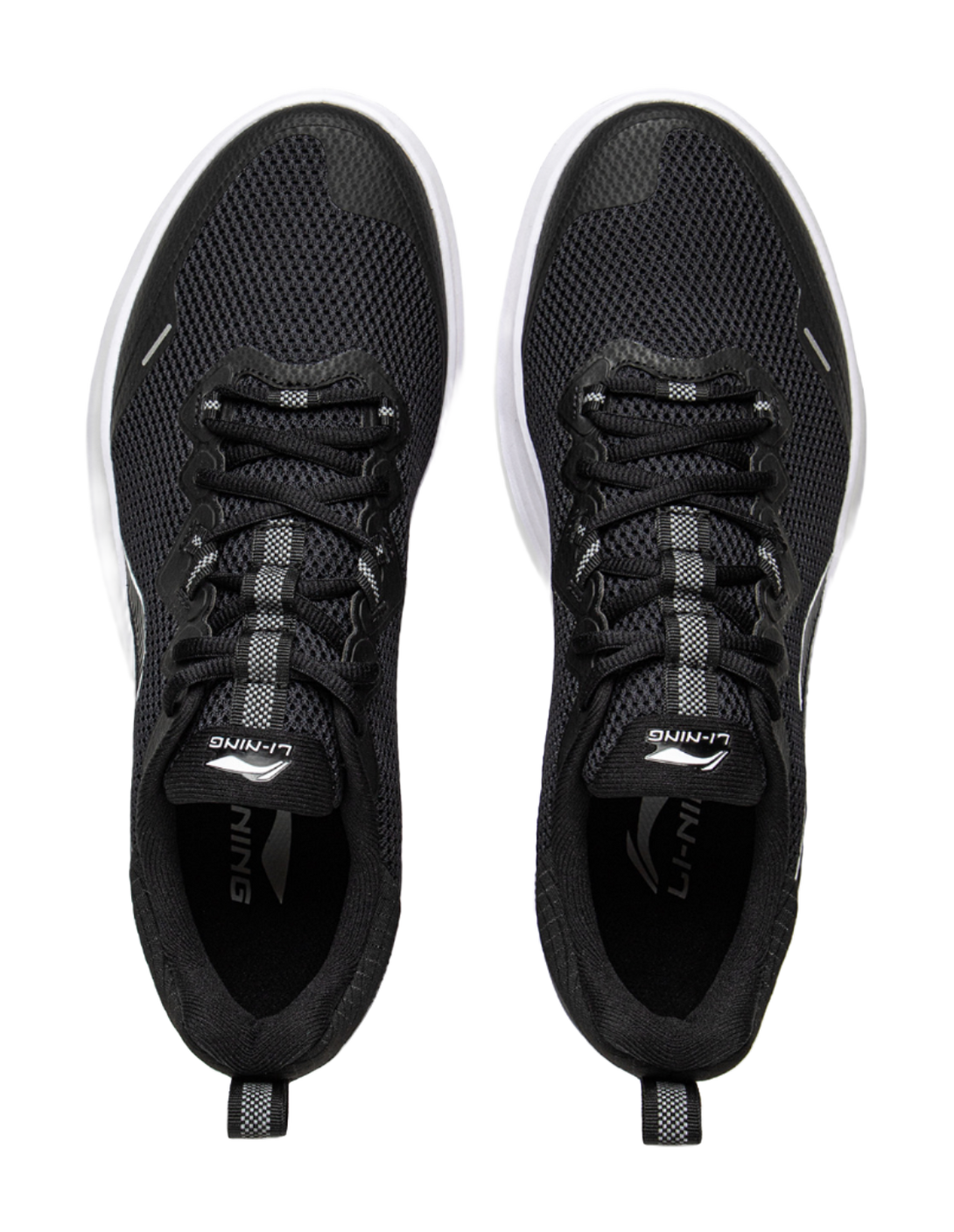 LiNing Feather Cushioned Anti-Slip And Wear-Resistant Lightweight Low-Top Running Shoes Men's Black White 