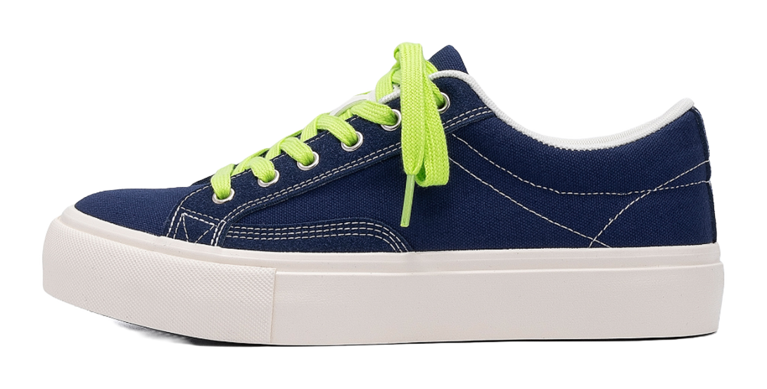 HUANQIU Men's Low-Top Skateboard Canvas Shoes - Height Increase Lightweight & Durable Design 