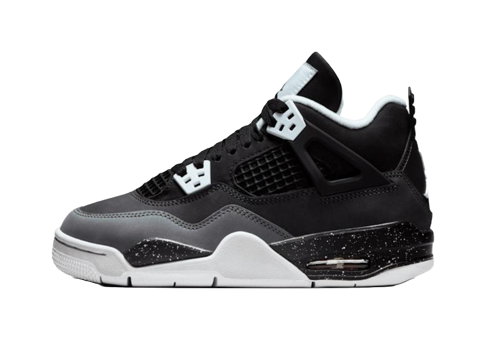 Jordan Air Jordan 4 Slip Resistant Anti Kick High top Childrens Basketball Shoes Black  VJSNEAKER