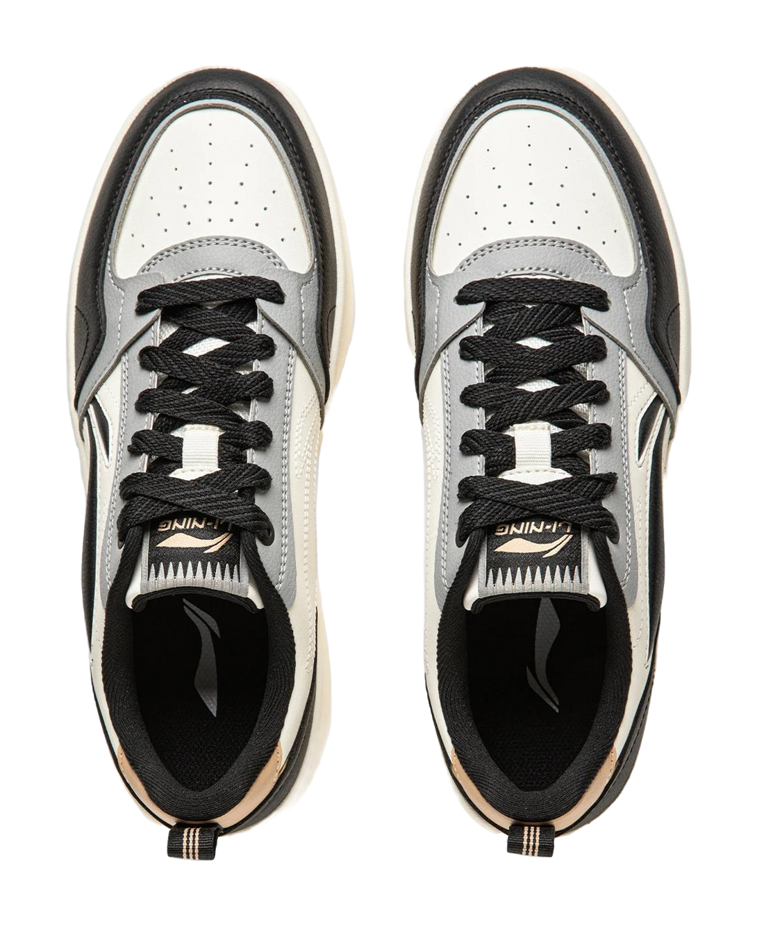 LiNing Yuanbao V2 Slip Resistant Abrasion Resistant Skateboard Shoes Men's Black White Gray 