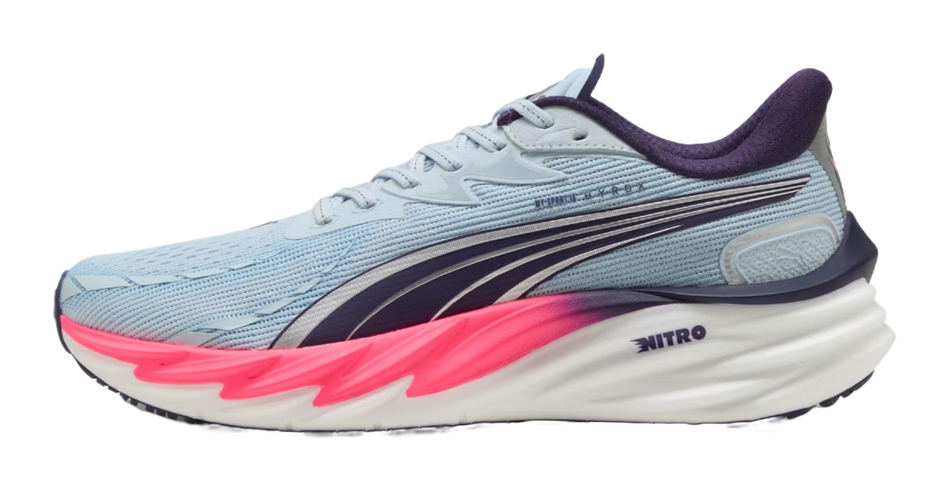 Hyrox x PUMA Velocity NITRO 4 Comfortable Abrasion Resistant Breathable Support Rebound Running Shoes Mens Blue Pink  vjsneaker.com