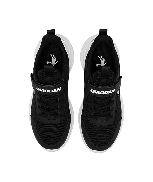 QIAODAN Breathable Lightweight Cushioning Kids' Running Shoes Black/Jordan White Kids' 