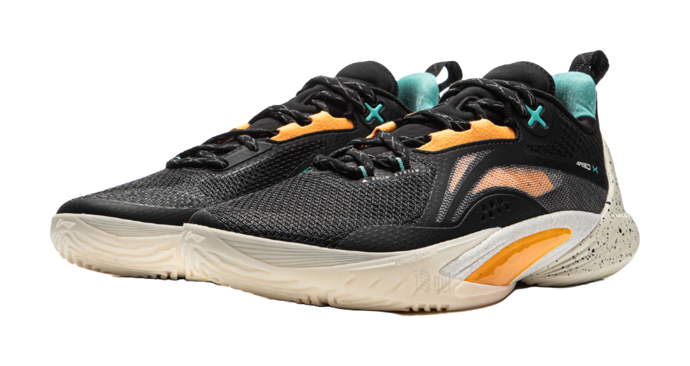 LiNing Speed 10 Shock Absorbers Slip Resistant Abrasion Resistant Breathable Low top Basketball Shoes Mens Black  VJSNEAKER