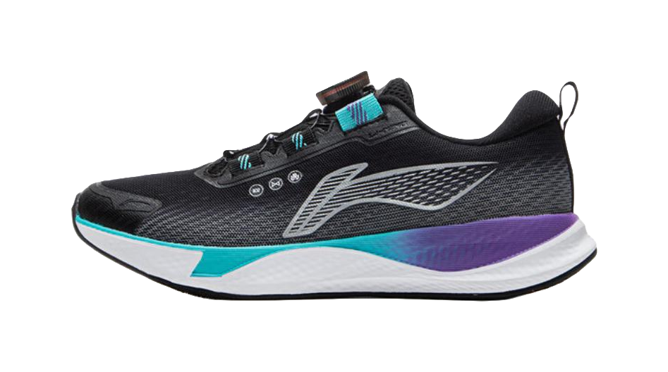 LINING YOUNG Slip-Resistant Cushioning Low-Top Kids' Running Shoes Black Gray Teenagers 