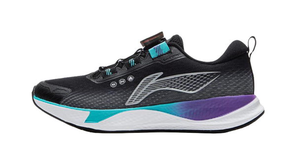 LINING YOUNG Slip-Resistant Cushioning Low-Top Kids' Running Shoes Black Gray Teenagers 