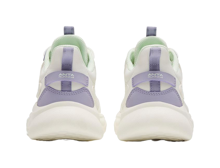 Anta Mianbomb 2 Cushioned Anti Slip And Wear Resistant Lightweight Low Top Running Shoes Women's White Purple 