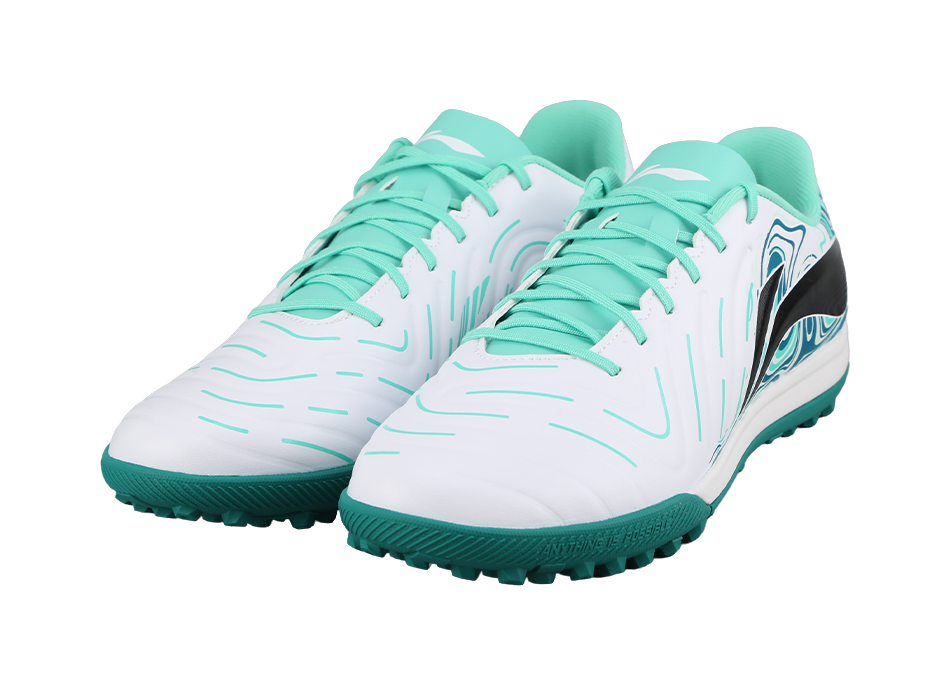 Li-Ning Jin 2 "White Green" YSTV005-3 - Entry-Level Turf Soccer Shoe Unisex