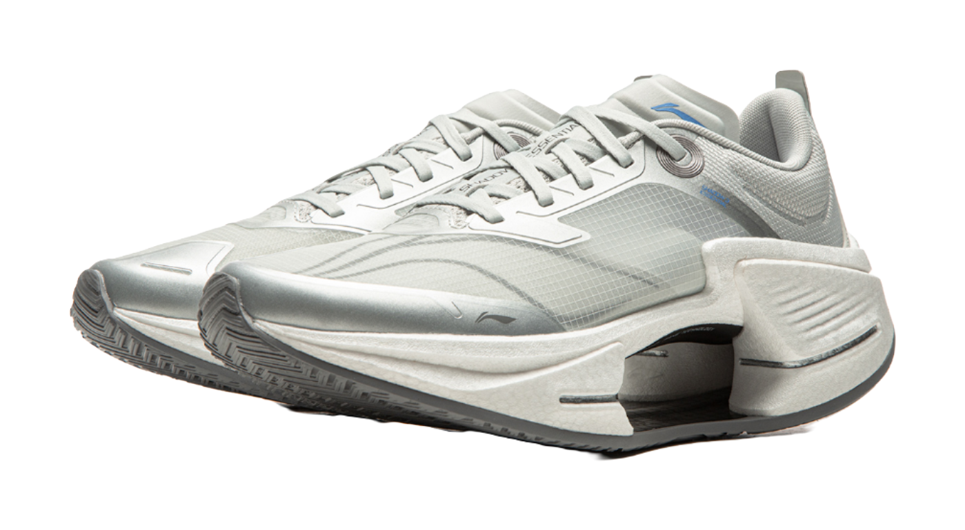 Li Ning Shadow 3 Essential Cushioning Abrasion Resistant Low top Casual Running Shoes Mens Silver Gray  VJsneaker