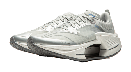 Li Ning Shadow 3 Essential Cushioning Abrasion Resistant Low top Casual Running Shoes Mens Silver Gray  VJsneaker