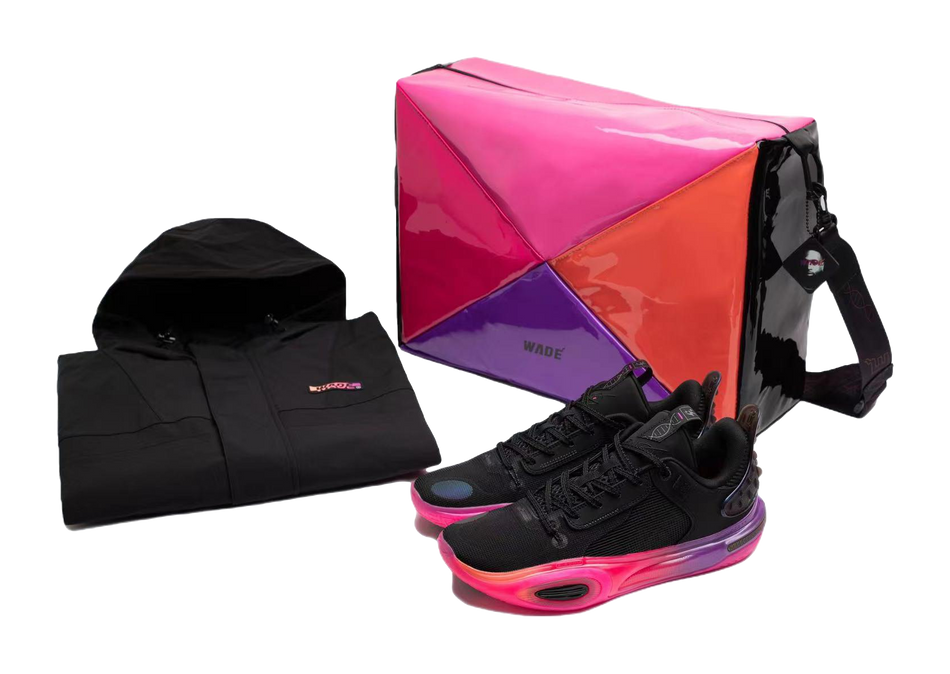 LiNing All City 11 Abrasion Resistant Breathable High Top Basketball Shoes Mens Black Red Sunrise, Sunset  VJSNEAKER