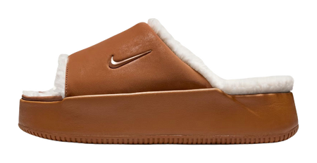Nike Calm Slide Slippers Womens Brown White  vjsneaker.com