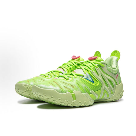 Li-Ning BadFive 6 basketball shoe, fluorescent grass green, angled side lace-up