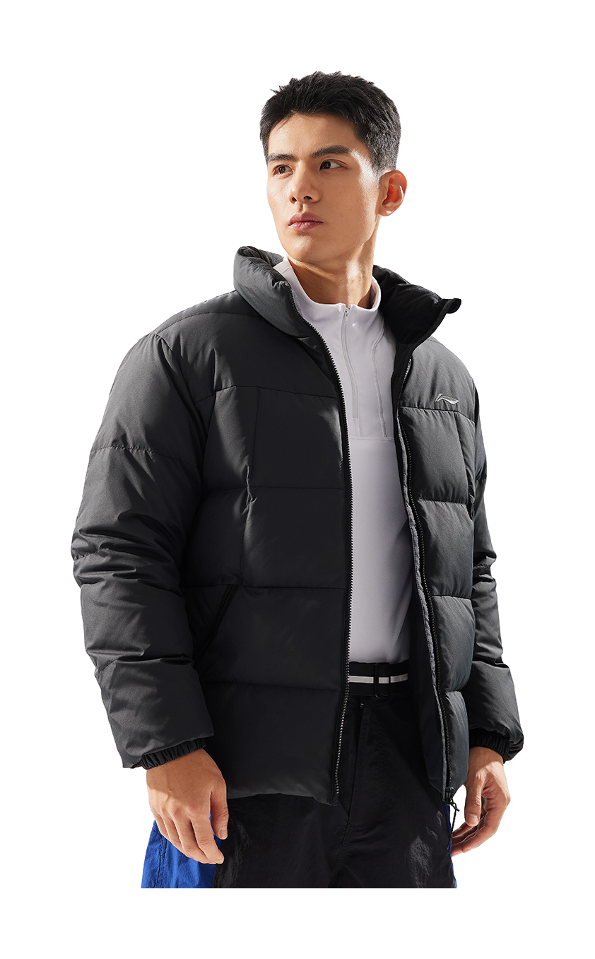 LiNing Fitness Series Down Jacket Mens Black  VJ SNEAKER