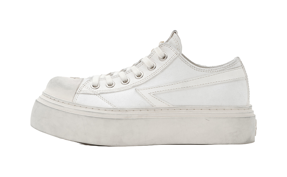 SMFK Low Top Canvas Shoes Women's Snow Mountain White 